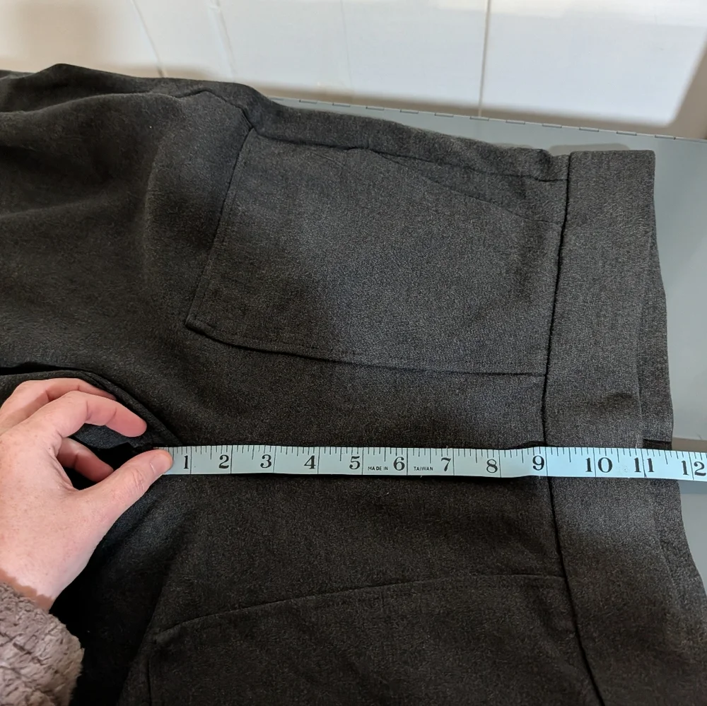 J. Crew Ponte wide-leg‎ crop with patch pockets Dark Grey